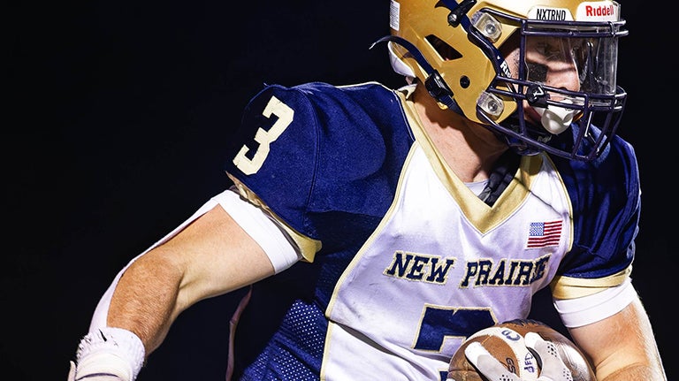New Prairie (Ind.) senior running back Reed Robinson has 3,676 career rushing yards and 52 TDs. 