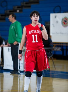Andee Velasco had a double-double
with 10 assists and 13 points for
Mater Dei.