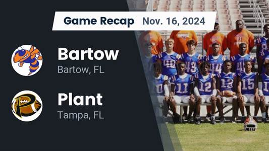 Football Recap: Bartow Falls Short of Plant in the Playoffs
