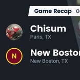 Football Game Recap: Chisum Mustangs vs. New Boston Lions