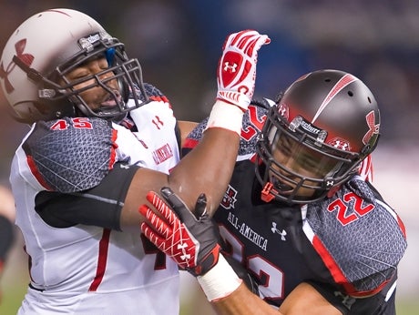 Under armour football deals all star game roster