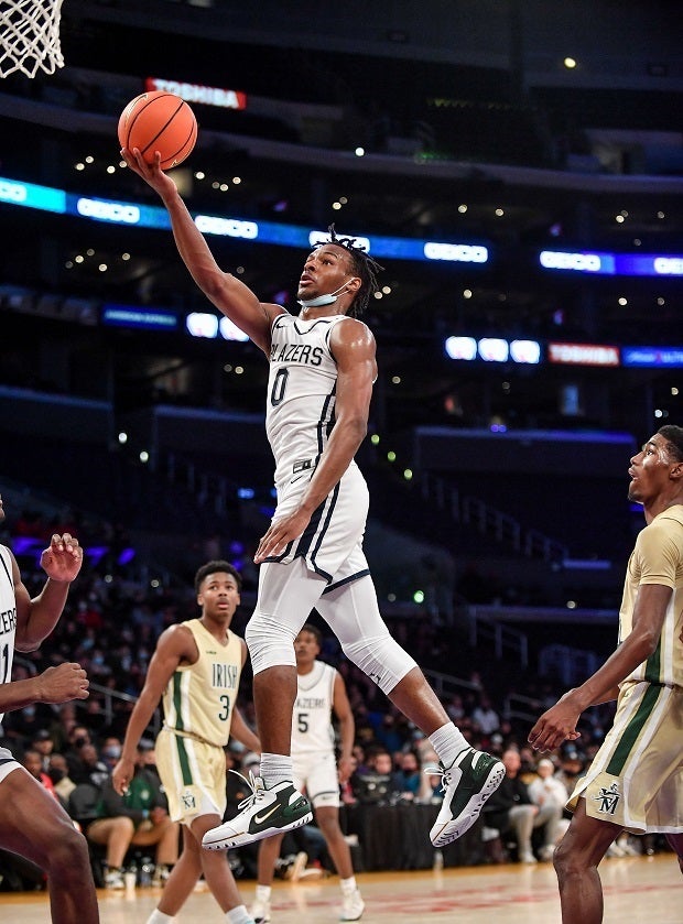 Bronny James scored 19 in a 71-53 win over St. Vincent-St. Mary, his father's alma mater, on Saturday in the nationally televised Chosen-1's Invitational.