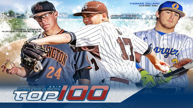 2016 Top 100 baseball rankings