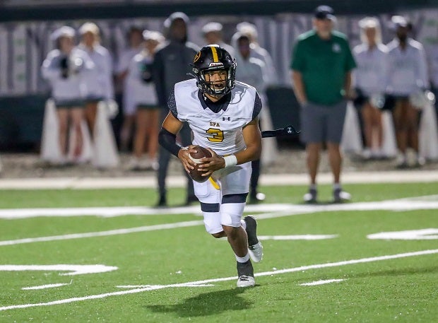 St. Frances Academy quarterback Michael Van Buren leads the Panthers into a 2023 season that's among the toughest in recent memory. They just announced they'll host Mater Dei in addition to previously announced games with MaxPreps National Champion St. John Bosco and IMG Academy. (Photo: Artie Walker)