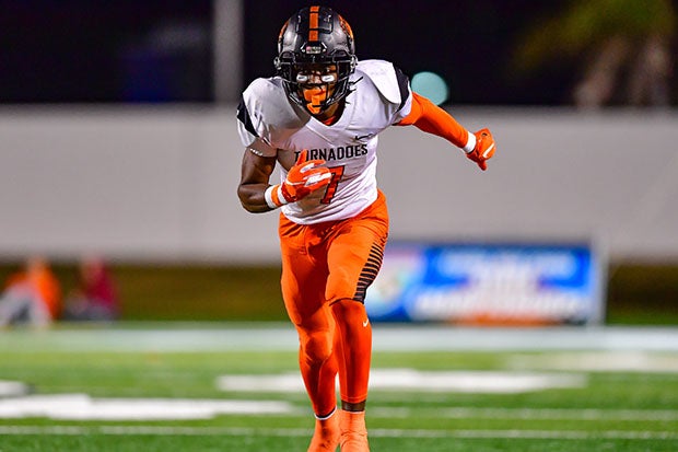 Jacorey Brooks in action for Booker T. Washington during Florida's Class 4A state championship game in December.