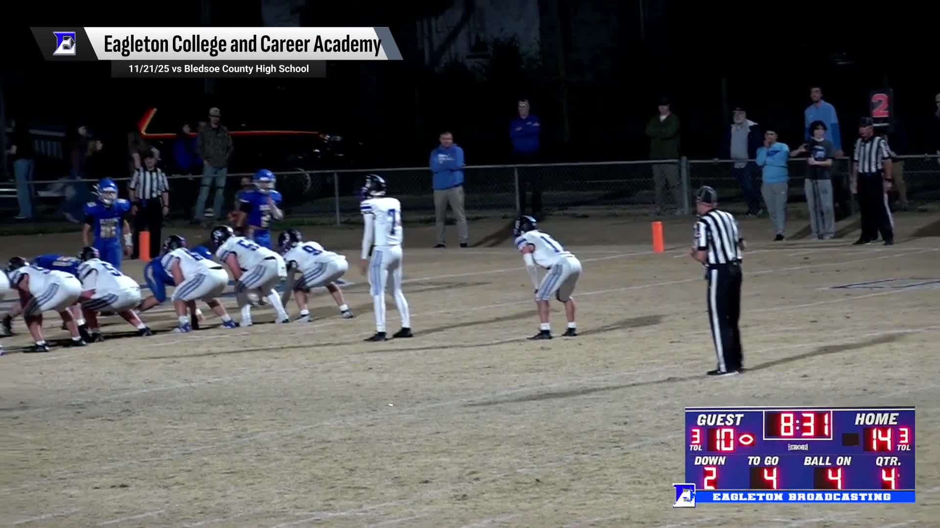 Football Recap: Eagleton College & Career Academy Snaps Six-Game Streak of Wins at Home + How To Watch