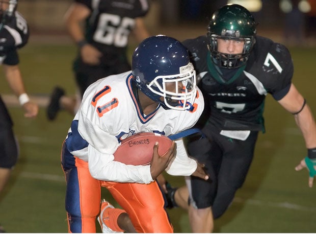 John Brown (11) was an All-Dade County receiver as a senior at Homestead (Fla.) in 2007.