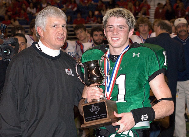 Riley Dodge was named the Offensive Player of the Game following his team's victory over Austin Westlake in the 2006 UIL 5A Division 1 state championship game at the Alamodome.
