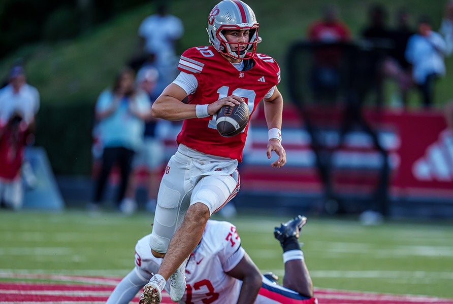 Ole Miss quarterback commit Keegan Croucher had a successful debut at Baylor after making the move from Connecticut over the summer. (PHOTO: Robert Jones)