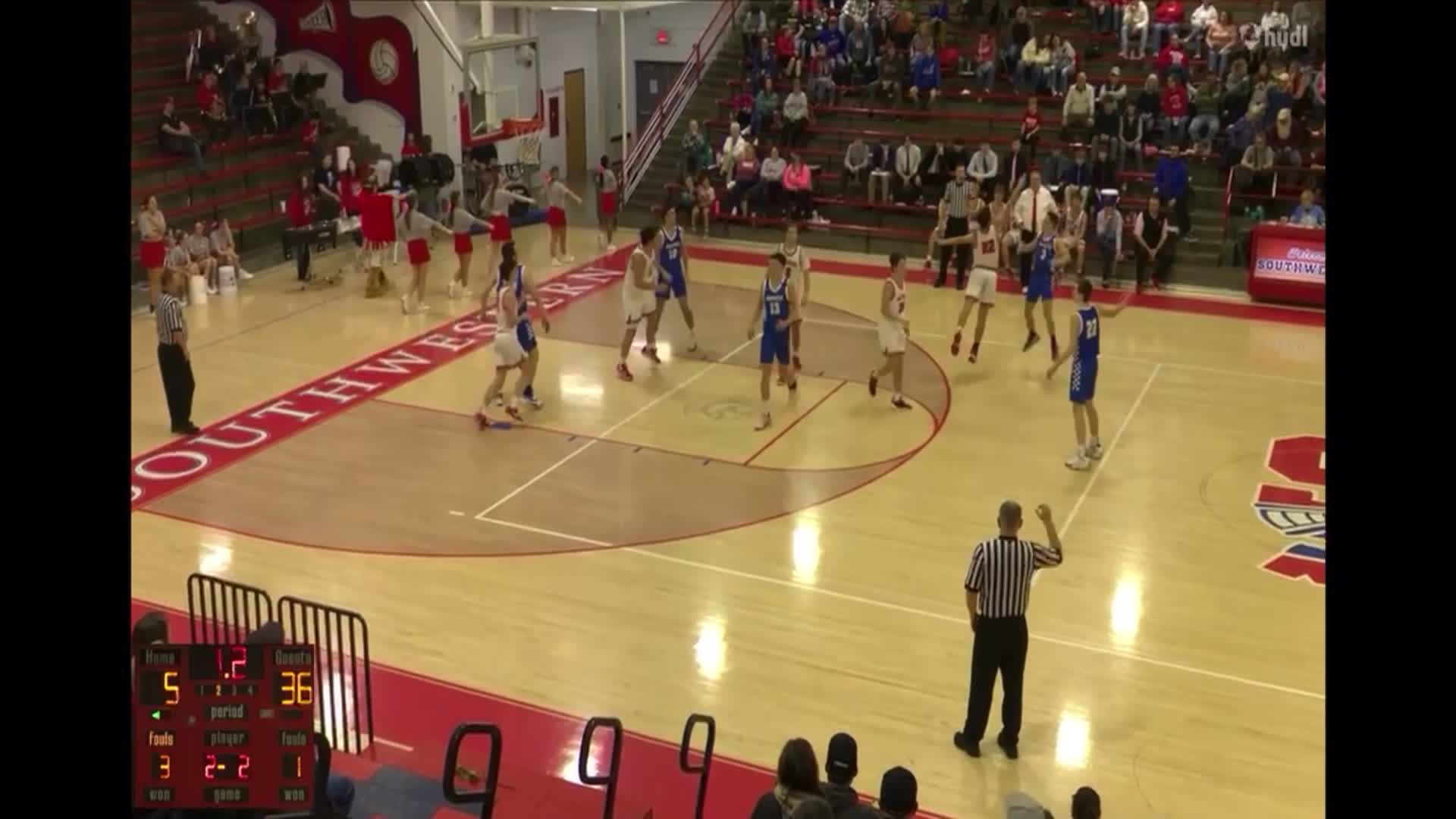 Basketball Recap: Waldron Takes Down Southwestern in a Playoff B