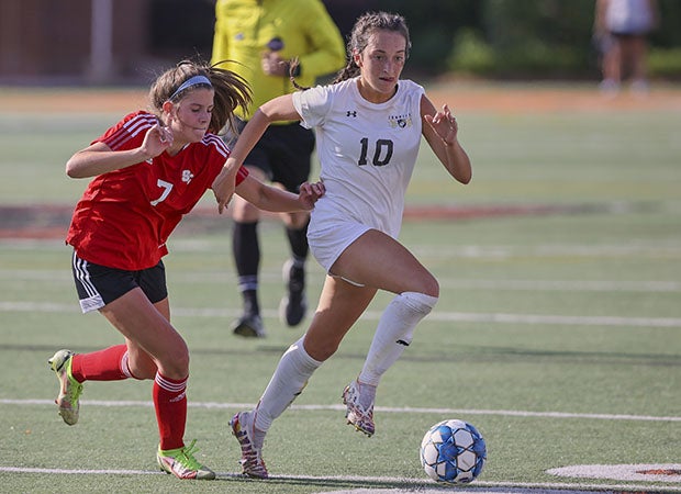 Ivy Tolbert in action during last year's state championship match. Her Tigers are one win away from making a return trip to the final. (Photo: Ben Ennis)