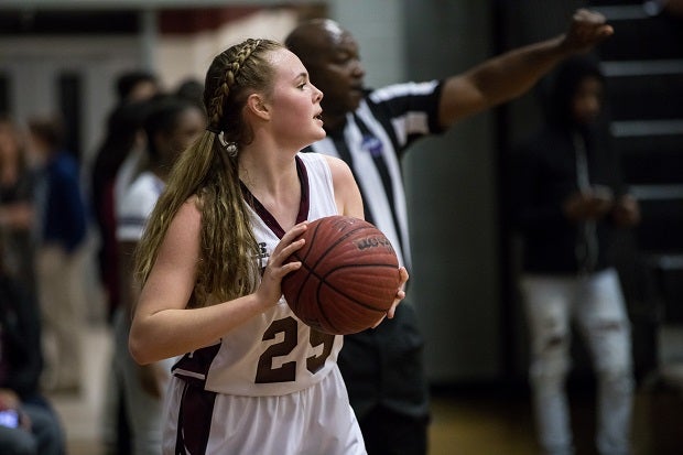 Lakeside sophomore basketball player Claire Messer has started for two years on varsity and improved each year. An excellent student, Messer dreams of playing collegiately.