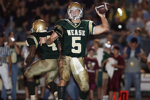 Future Heisman Trophy winner Tim Tebow in action at Nease during a 2005 game against rival St. Augustine.