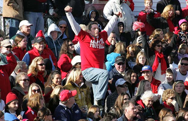 Point Pleasant Beach fans cheer on the team during the game against Shore Regional.