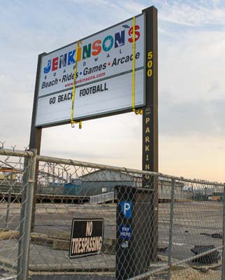Officials estimate restoration of the town's boardwalk
area will cost more than $2 million. The hope is that the
work will be completed by summer.