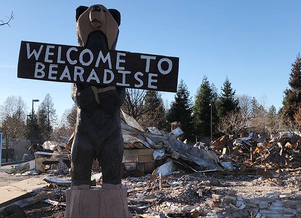 What was left of Black Bear Diner in Paradise after the fire in November. 