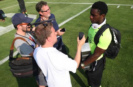 Devante "Speedy" Noil is interviewed shortly after recording the second best SPARQ score in history to take the 2013 national championship. 