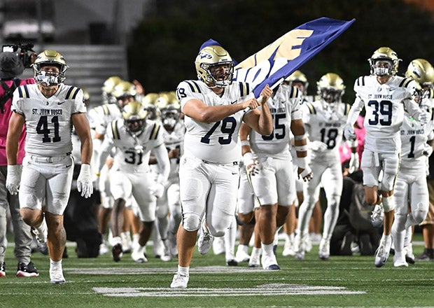 Entering its showdown with rival No. 12 Mater Dei, No. 1 St. John Bosco has shut out four of nine opponents this season while scoring 40 or more six times. (PHOTO: Marc Gewertz)