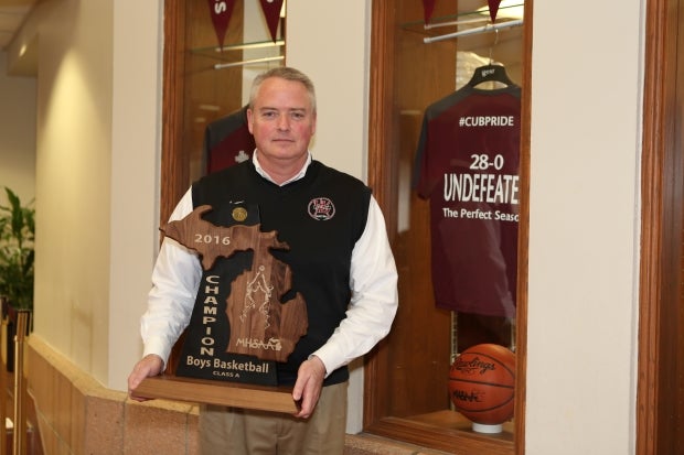 Head coach Pat Donnelly helped bring U-D Jesuit its first basketball state title in school history.