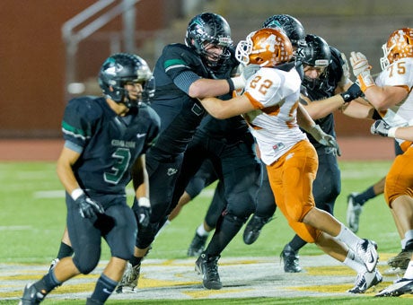 Cedar Park's offensive line eventually wore down Lancaster in the second half.