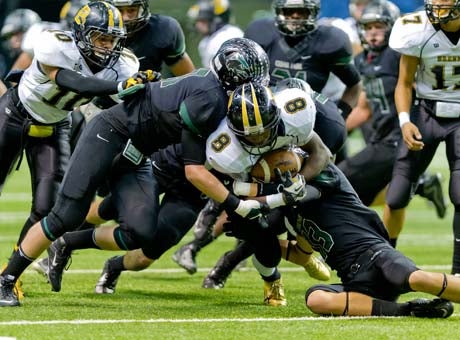 Cedar Park's defense was dominant throughout and didn't allow a first down in the second half until three minutes remained. 