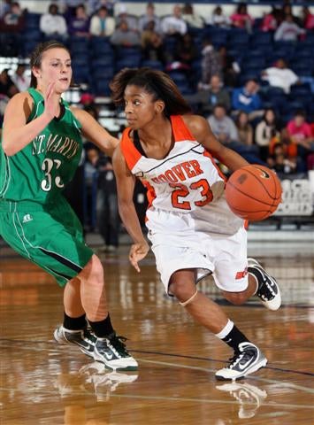 Hoover's Meghan Dunn had big game against St. Mary's. 