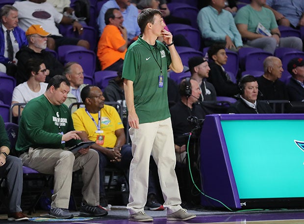 Bucky McMillan looks on during Mountain Brook's upset win over IMG Academy during the 2018 City of Palms Classic.