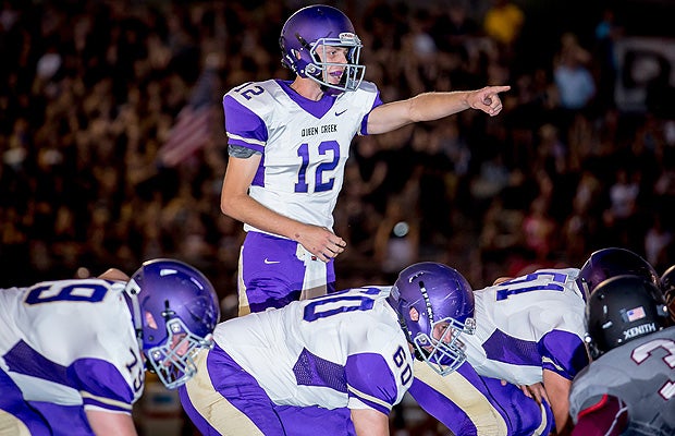 Tyler Bloom is one of the quarterbacks seeing action at Queen Creek this season.