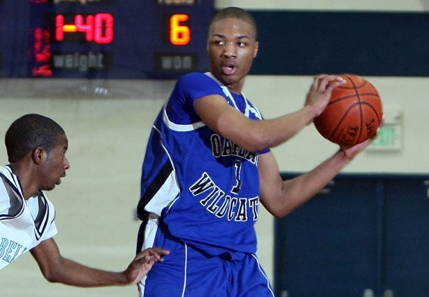 Damian Lillard during his senior season at Oakland High School, when he averaged 22.9 points per game when the Wildcats went 23-9, losing in the NorCal semifinals to De La Salle. Oakland lost that game 49-45 and Lillard fouled out late. 