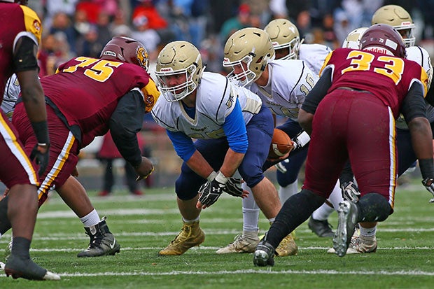 Dunbar and Cambridge-South Dorchester battle in last year's Class 1A semifinals.