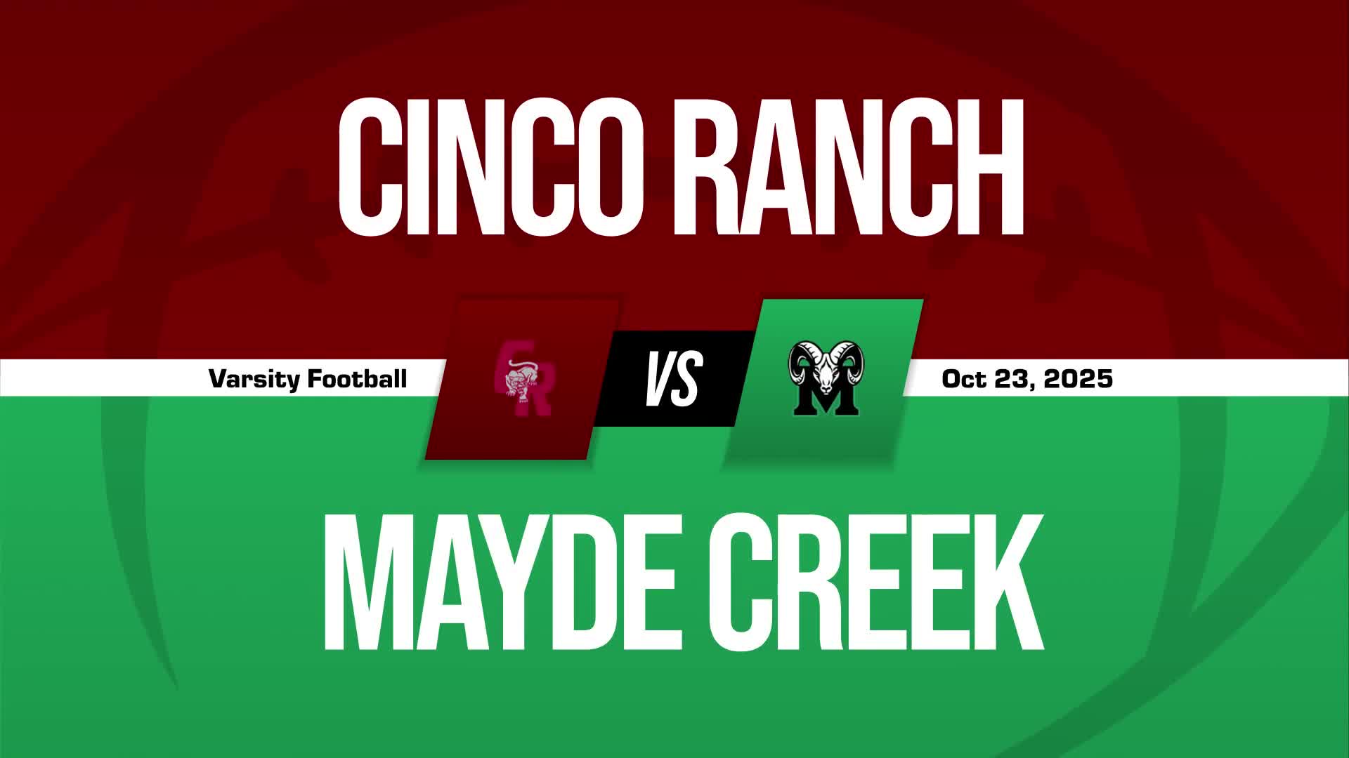 Football Game Preview: Mayde Creek Rams vs. Seven Lakes Spartans + How To Watch