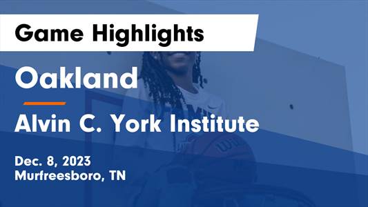 Oakland vs. York Institute