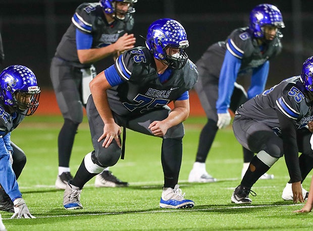 Rivercrest offensive lineman Cole Carson was named all-state last year.
