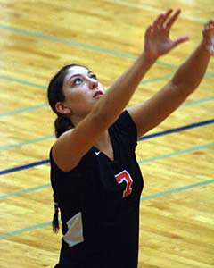 Carlini is a setter, but contributes to the
team in many other ways.