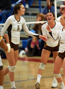 Chloe Lott, second from right, always
wears her heart on her jersey.