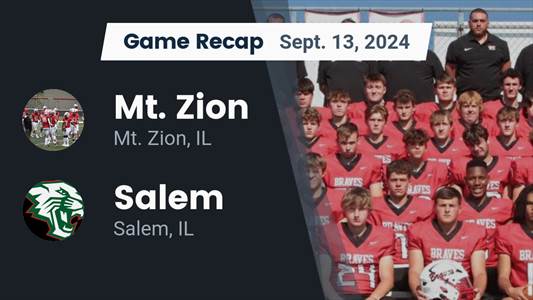 Football Game Preview: Mt. Zion Plays at Home