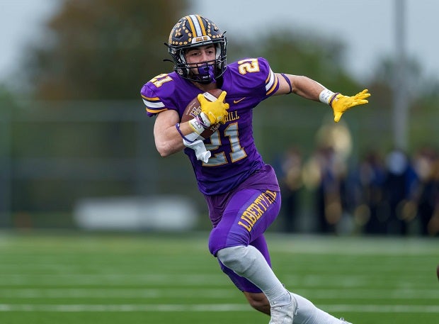 Liberty Hill running back Noah Long was part of a 782-yard rushing night for the school on Friday in an 82-80 win over Hutto. Long ran for 310 yards while Ben Carter rushed for 395 yards. Liberty Hill has a chance to break the single-season team rushing mark of 8,081 yards by Pine Bluff in 1926. (Photo: Alex Garza)