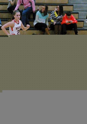 Claire Cromer leads the break.