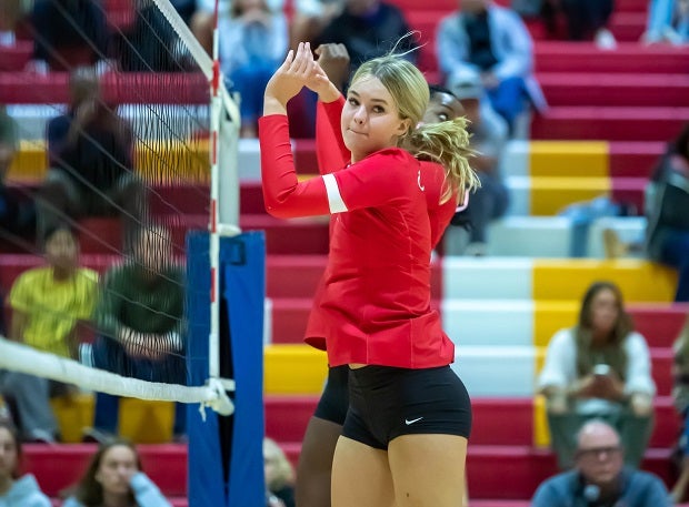 Michigan commit Jenna Hanes leads No. 8 Cathedral Catholic to Texas in October for televised high school volleyball matches on ESPN. The Dons play No. 13 Prestonwood Christian of Texas while St. James Academy of Kansas tangles with No. 3 Cornerstone Christian. (Photo: Rudy Schmoke) 