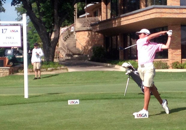 Cole Hammer played a practice round with fellow Texan Jordan Spieth on Monday. 