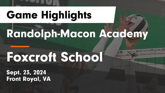 Volleyball Recap: Randolph-Macon Academy Has No Trouble Against 