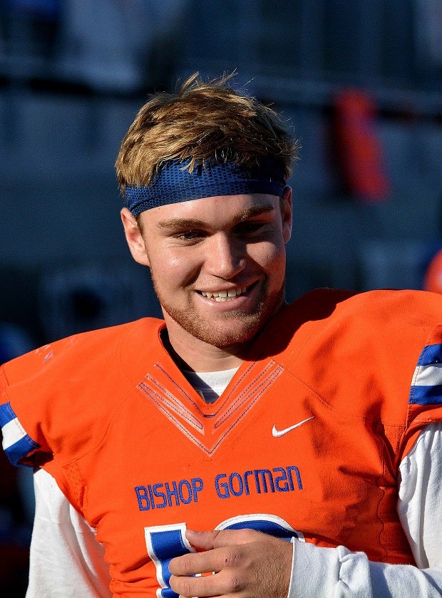 Tate Martell is all smiles after Bishop Gorman's state championship game win over Liberty.