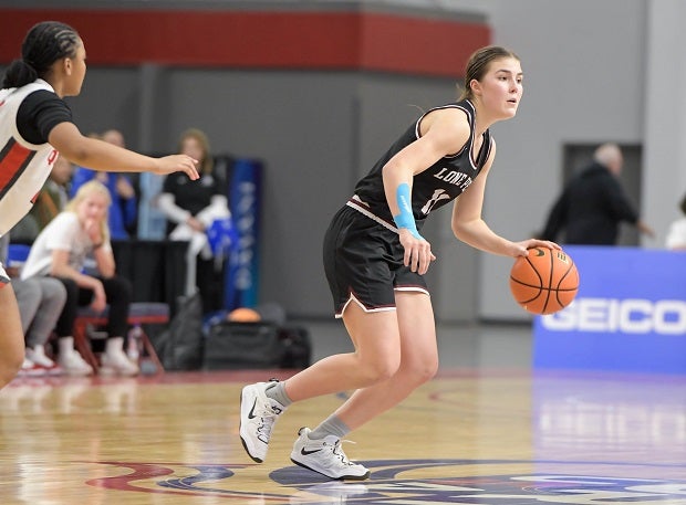 Kailey Woolston of No. 16 Lone Peak was the State Champions Invitational MVP despite her Knights falling 50-46 to No. 7 Sidwell Friends in the championship game on Saturday. The BYU commit (seen in a December photo) scored 28 on Saturday and 32 the day before in the semifinals. (Photo: Darin Sicurello)