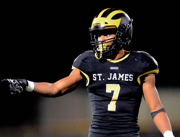 St. James senior wide receiver Shazz Preston.