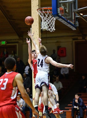 Max Fried (shooting) fills a scoresheet.