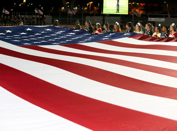 It was a night of patriotism at the 2014 Southern California Honor Bowl in Oceanside. Two games were played Friday and three more will go tomorrow starting at noon.