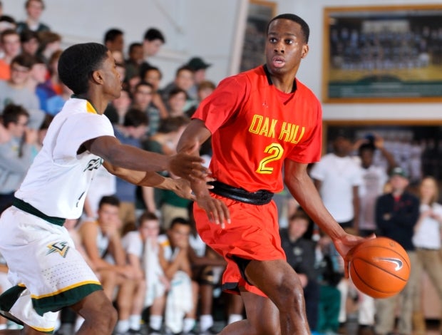 Point guard Matt Coleman and Oak Hill Academy will try and slow down high-scoring Chino Hills on Saturday night at the Nike Extravaganza.