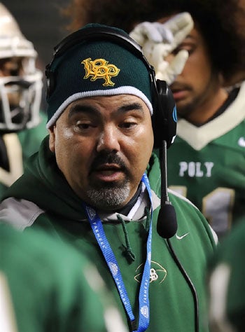 Long Beach Poly coach Raul Lara.