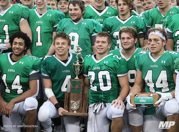 Anna celebrates its Division VI football title Firday. That championshipm coupled with Marion Local's in D-VII on Saturday, give the Midwest Athletic Conference 35 football state championships.