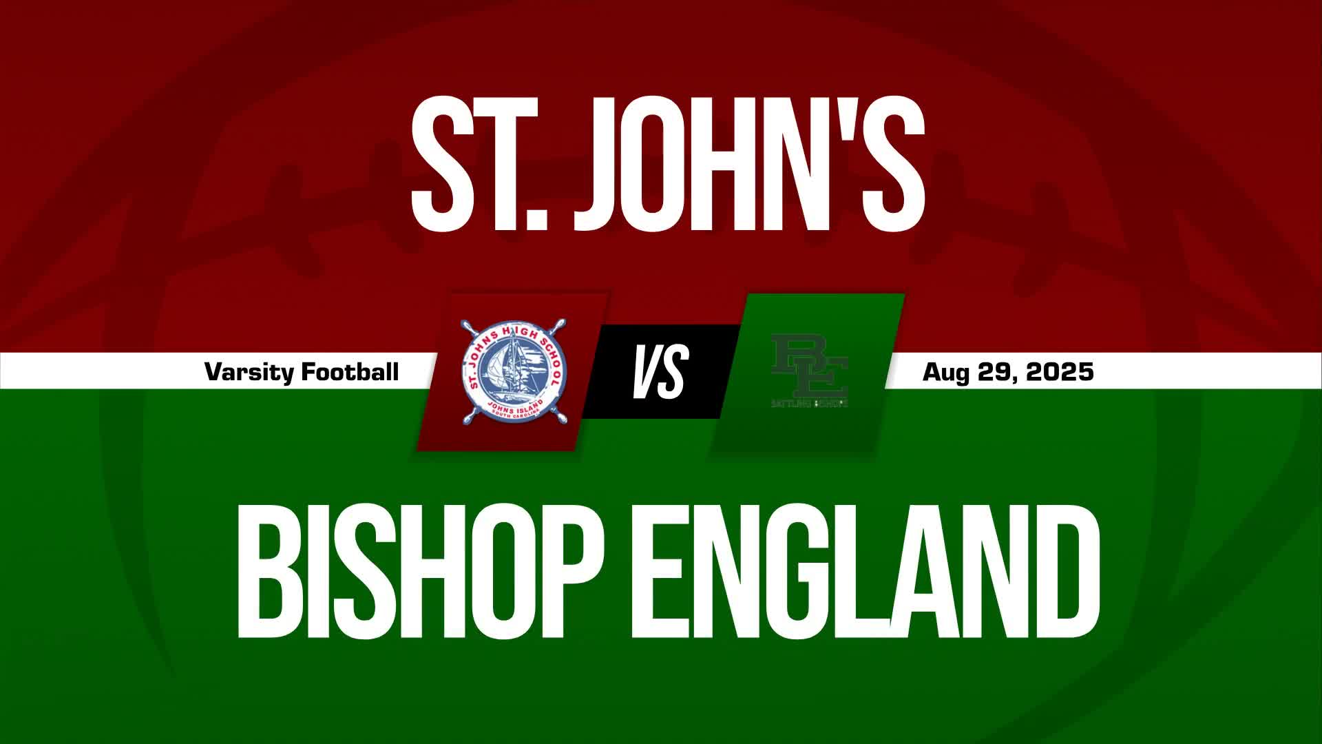 Football Game Preview: St. John's Islanders vs. Bamberg-Ehrhardt Red Raiders